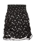 The East Order Mimi Smocked Mini Skirt Black/floral M