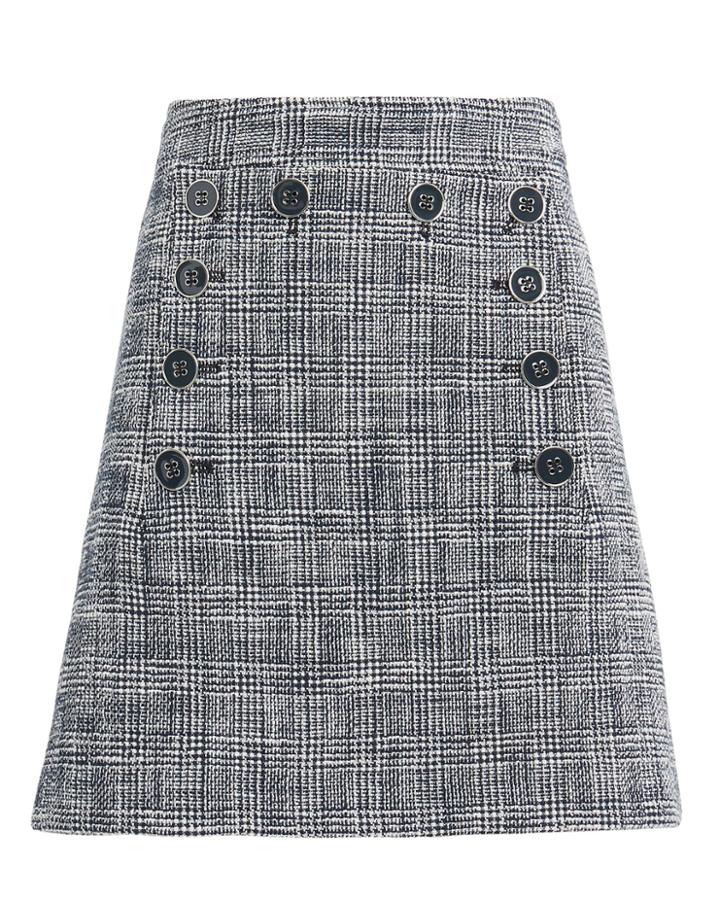 Veronica Beard Maida Mini Skirt Navy/white 4