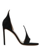 Francesco Russo Cutout Suede Sandals Black 37