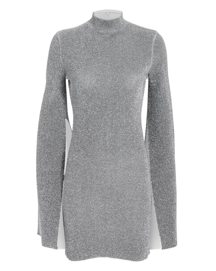 Solace London Alula Mini Dress Silver 6