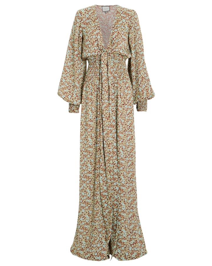 Alexis Esperanza Floral Crepe Jumpsuit Brown/floral P