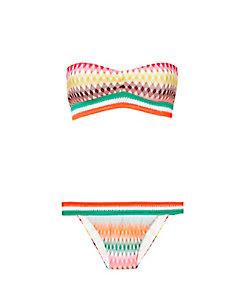 Missoni Mare Crochet Trim Strapless Bikini