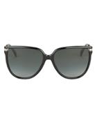 Givenchy 7131 Rounded Wayfarer Sunglasses Black 1size