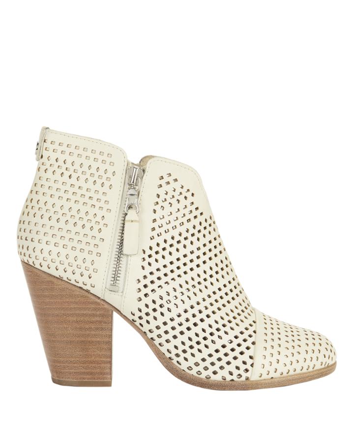 &quot;rag & Bone Margot Perforated Leather Double Zip Booties&quot;