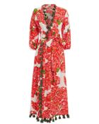 Rhode Resort Rhode Lena Bouquet Robe Dress Ivory/red Botanical S