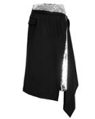 Monse Sequin-embellished Wrap Skirt Black/silver Zero