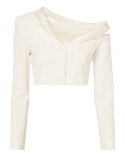 Jonathan Simkhai Crepe Combo Cropped Jacket
