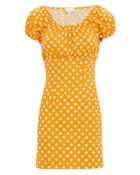 Caroline Constas Calla Polka Dot Mini Dress Yellow S