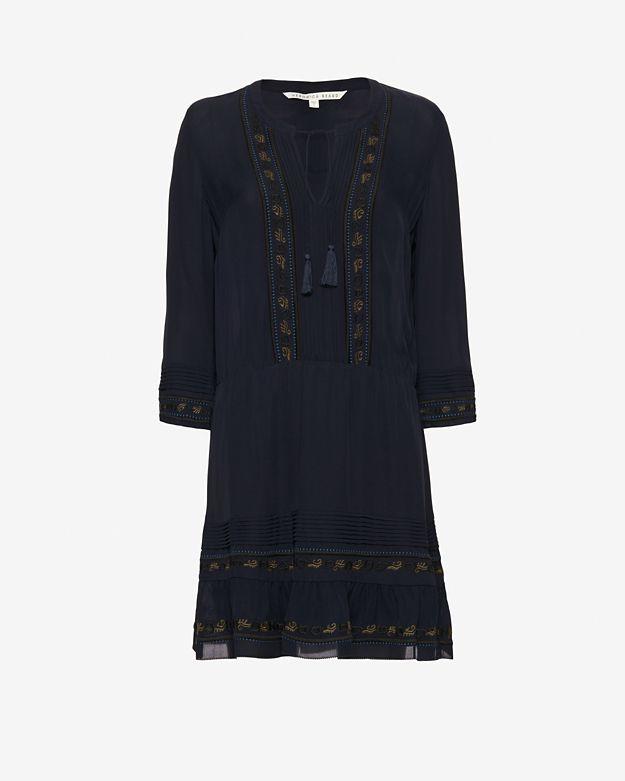 Veronica Beard Katia Embroidered Boho Dress