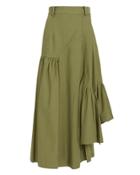 3.1 Phillip Lim Utility Layered Maxi Skirt Olive/army Zero