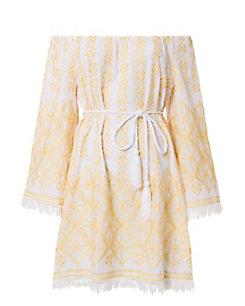 Miguelina Brinley Embroidered Coverup Dress