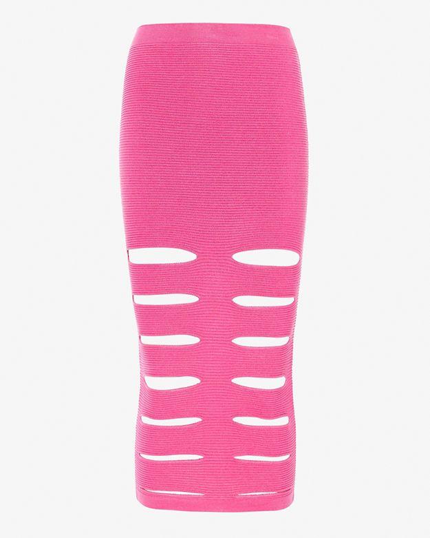 Cushnie Et Ochs Slit Knit Pencil Skirt