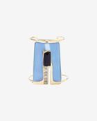 Alexis Bittar Cabochon Stripe Liquid Metal Cuff