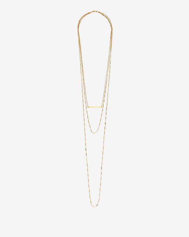 Jennifer Zeuner Triple Layered Chain Necklace
