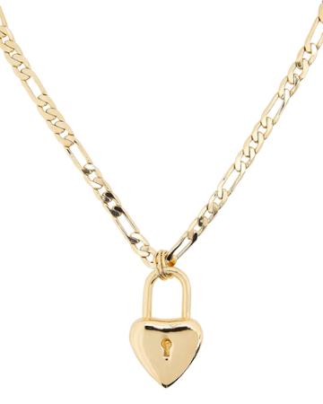 Laruicci Heart Padlock Necklace Gold 1size