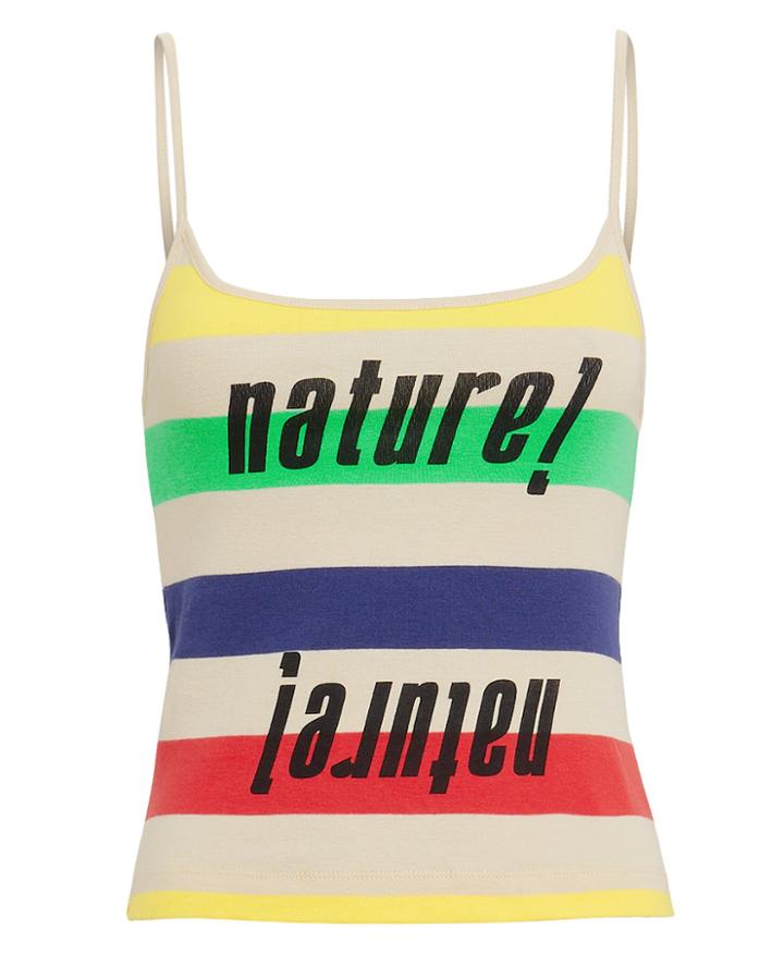 Ganni Nature Striped Tank Rainbow Stripe P