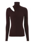 Intermix A.l.c. Kara Cutout Knit Sweater Purple P