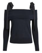 Adeam Tie Shoulder Navy Sweater Navy S