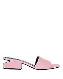 Alexander Wang Lou Pink Suede Slide Sandals