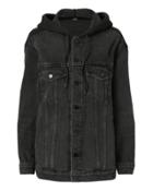 Alexander Wang Denim Alexander Wang Daze Mixed Media Denim Jacket Grey S