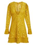 Alexis Nuray Lace Mini Dress Golden Yellow S