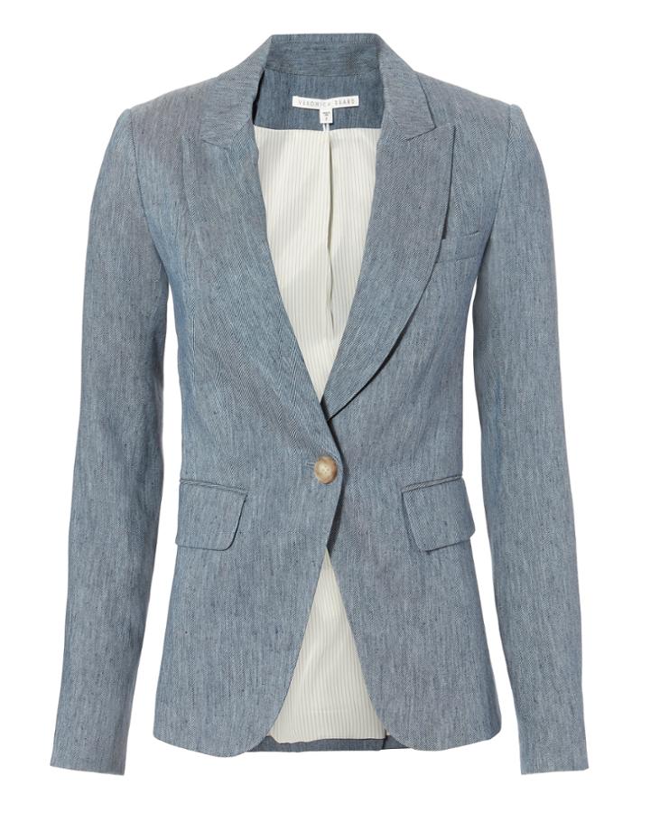 Veronica Beard Blue Cutaway Blazer Blue-lt 6