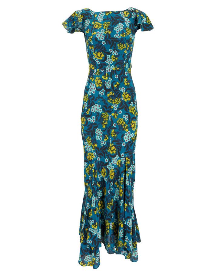Saloni London Saloni Daphne Silk Dress Multi 4