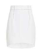Cushnie Curved Hem Mini Skirt White 2