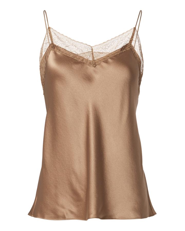 Vince Camel Satin Lace Cami
