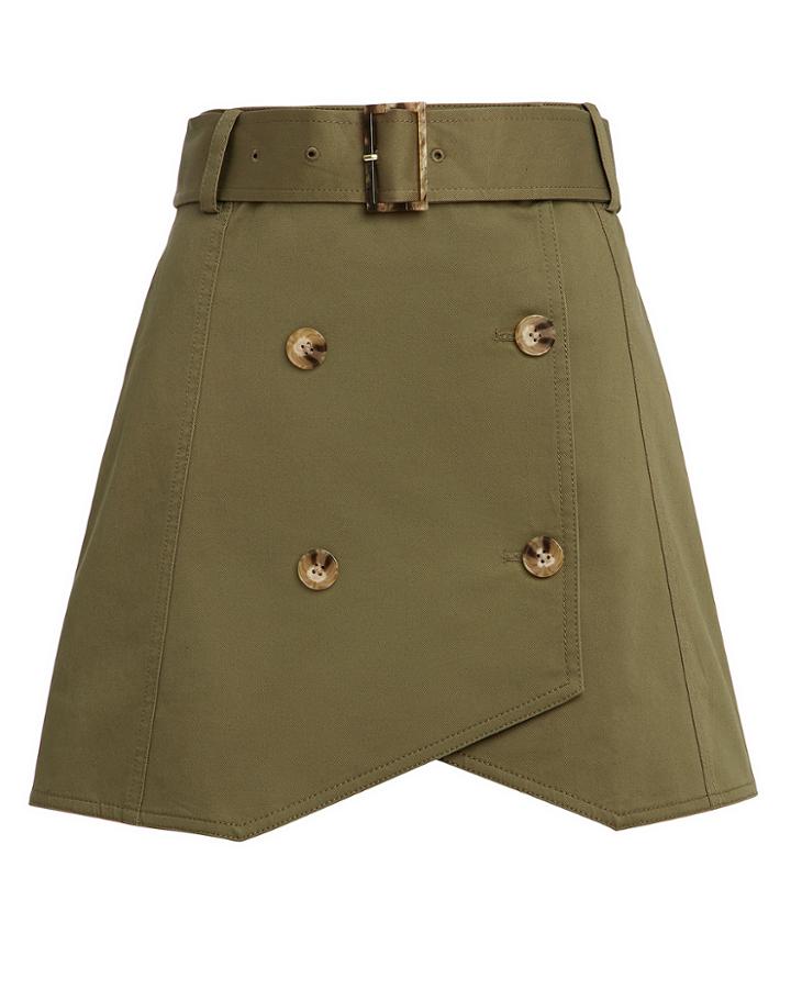 Derek Lam 10 Crosby Army Trench Skirt Army Green 00