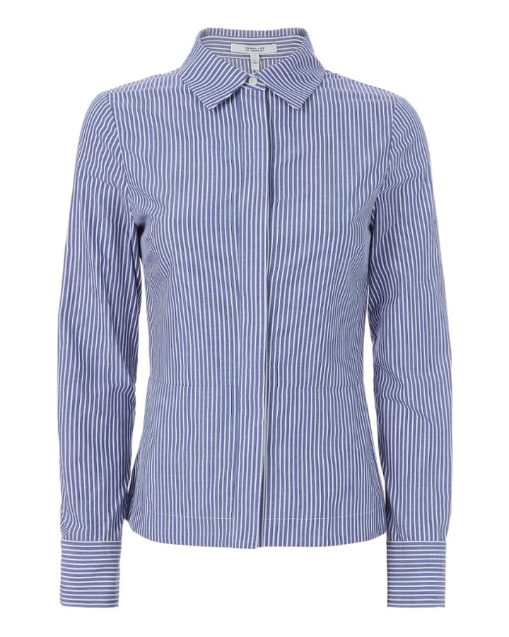 Derek Lam 10 Crosby Striped Lace-up Back Shirt