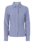Derek Lam 10 Crosby Striped Lace-up Back Shirt