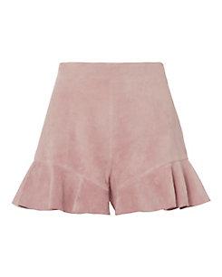 Exclusive For Intermix Emma Suede Ruffle Detail Shorts