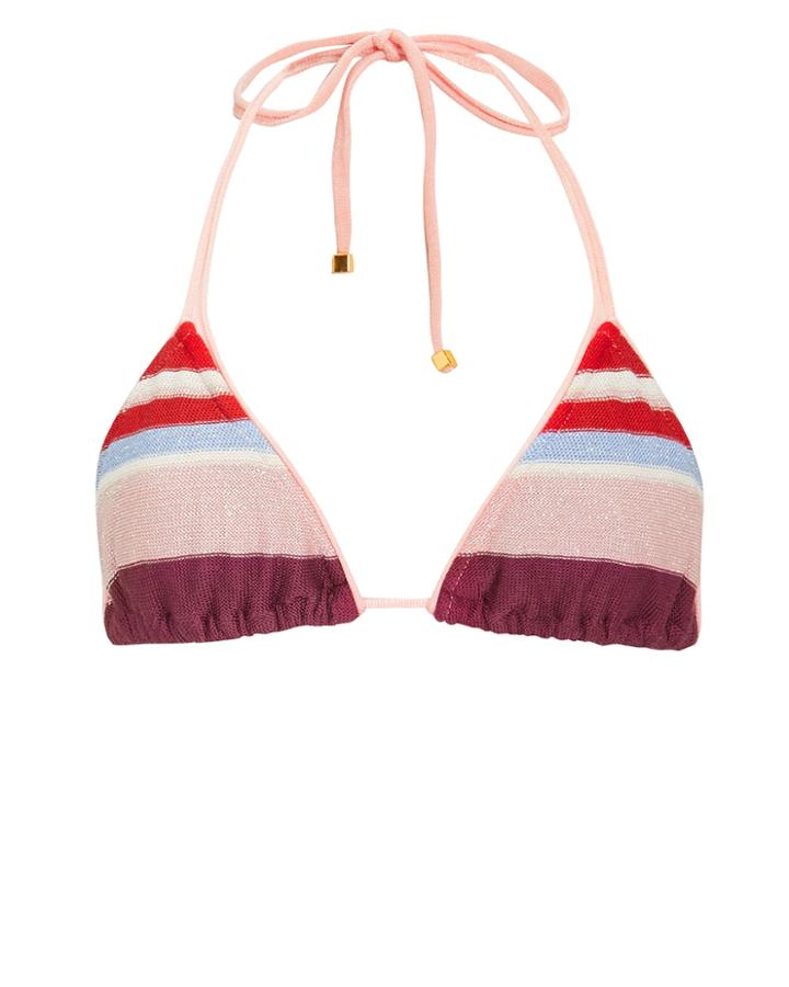 Suboo Midsummer Knit Bikini Top Red/stripes P