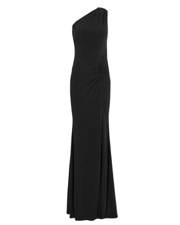Katie May One Shoulder Gown Black M