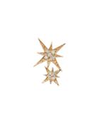 Sydney Evan Double Starburst Diamond Stud Single Earring Metallic 1size