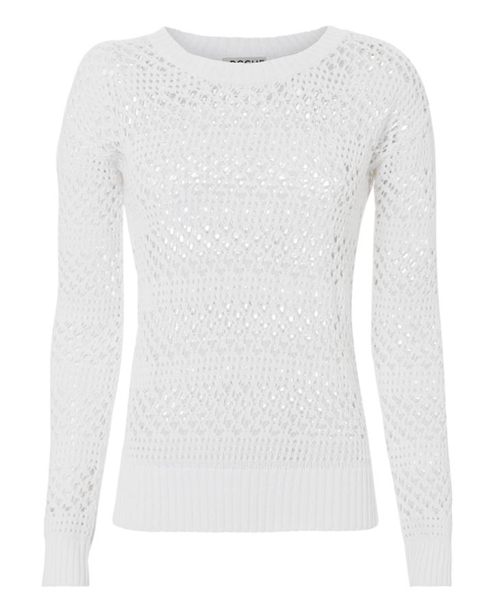 St. Roche Natalia Open Knit White Sweater White P