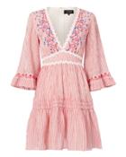 Saloni London Saloni June V-neck Mini Dress Stripe Zero