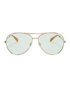 Oliver Peoples Sayer Green Wash Aviator Sunglasses