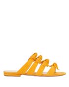 Alexandre Birman Knotted Yellow Suede Sandals Yellow 39