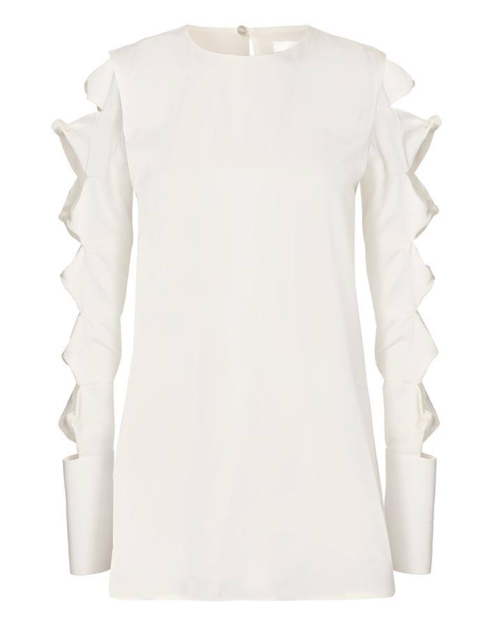 Intermix Victoria, Victoria Beckham Knot Detail Blouse Ivory 6