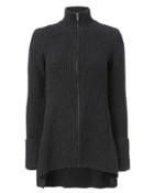 Exclusive For Intermix Gina Zip-up Cardigan Grey-drk 2 P/s