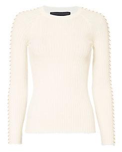 Alexander Wang Metal Ring Sleeve Detail Knit