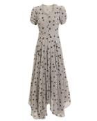 Love Shack Fancy Loveshackfancy Coraline Gingham Embroidered Maxi Dress Black/white 4