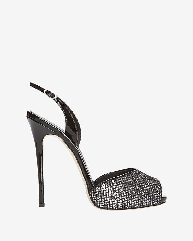 Giuseppe Zanotti Glitter Fabric Peep-toe Hi Sandal