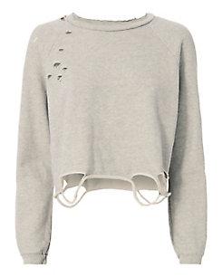 Nsf Destroyed Cropped Sweatshirt