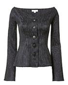 Beaufille Atria Pinstripe Off Shoulder Top