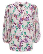 Saloni London Saloni Chloe Floral Blouse White/purple/green 2