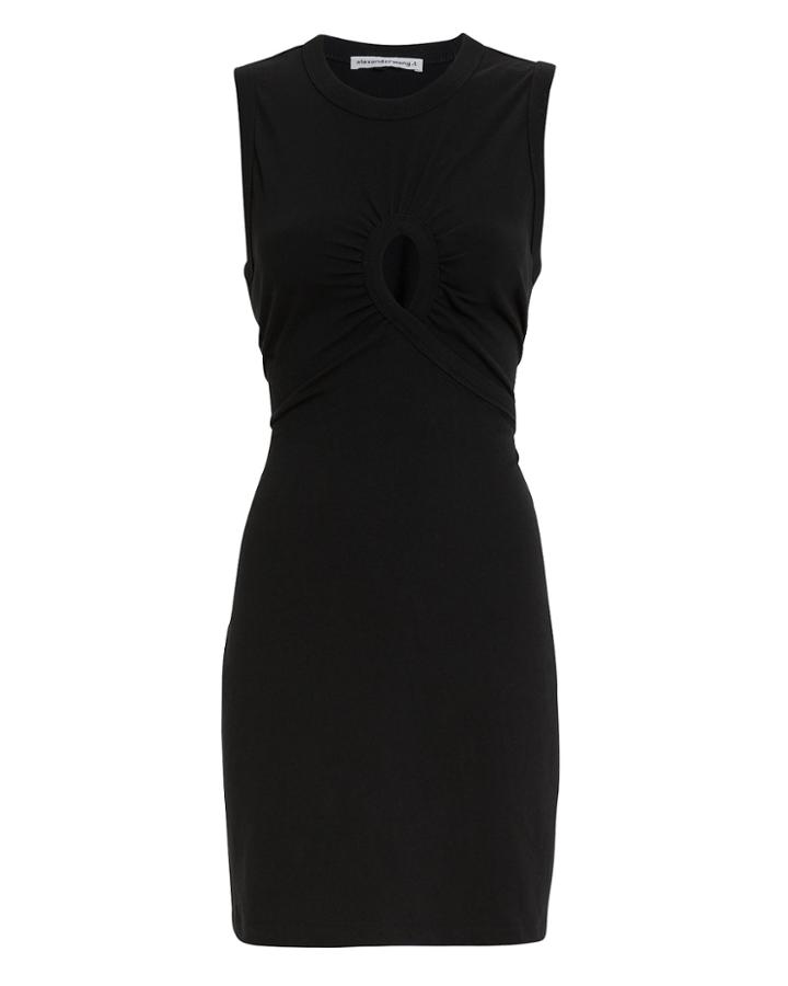 Alexanderwang.t Twisted Mini Dress Black P