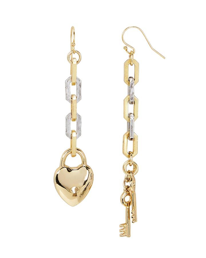 Lulu Frost Folly Heart Drop Earrings Gold/silver 1size